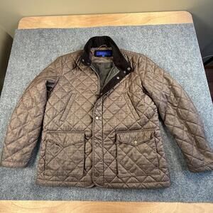 Giles & Jasper Men's Quilted Brown Jacket XL #H